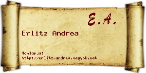 Erlitz Andrea névjegykártya